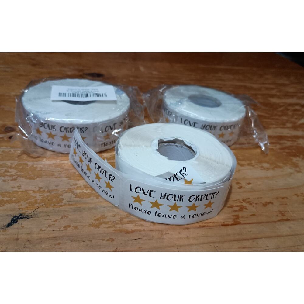 Love Your Order Please Leave A Review 1.5 Inch Stickers Labels Roll 1000+